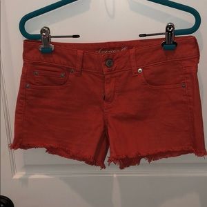 Burnt orange American eagle jean shorts